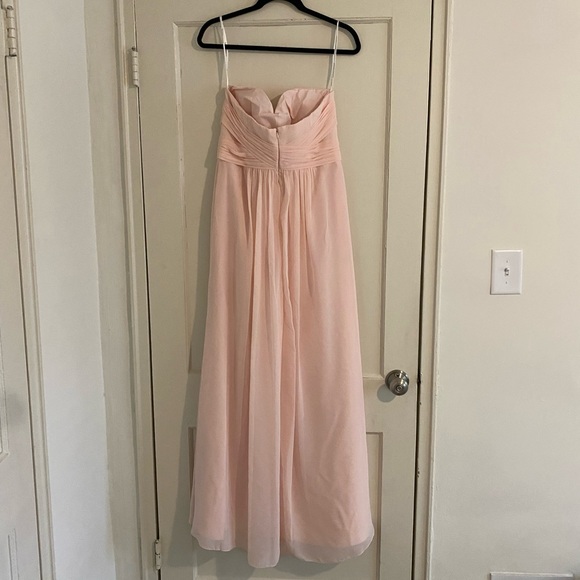 David’s Bridal strapless pale pink bridesmaid dress - Picture 2 of 2